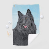 Belgische Sheepdog-schildering - Cute Original Dog Golfhanddoek (Insitu)