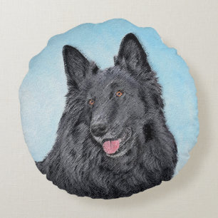 Belgische Sheepdog-schildering - Cute Original Dog Rond Kussen