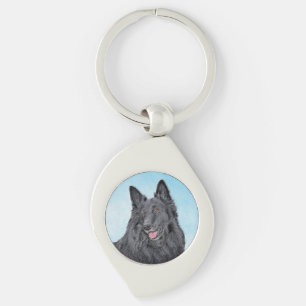 Belgische Sheepdog-schildering - Cute Original Dog Sleutelhanger