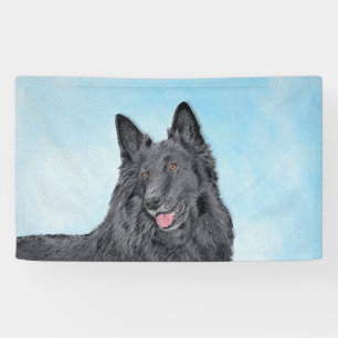 Belgische Sheepdog-schildering - Cute Original Dog Spandoek