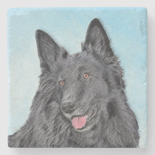 Belgische Sheepdog-schildering - Cute Original Dog Stenen Onderzetter