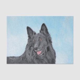Belgische Sheepdog-schildering - Cute Original Dog Tissuepapier