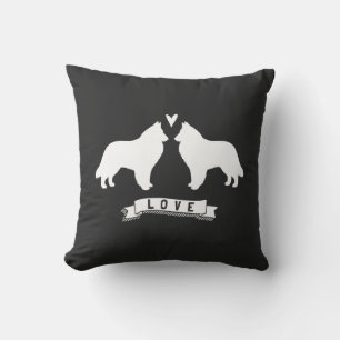Belgische Sheepdogs Liefde Kussen