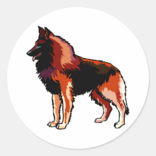 Belgische Shepard, Tervuren Ronde Sticker