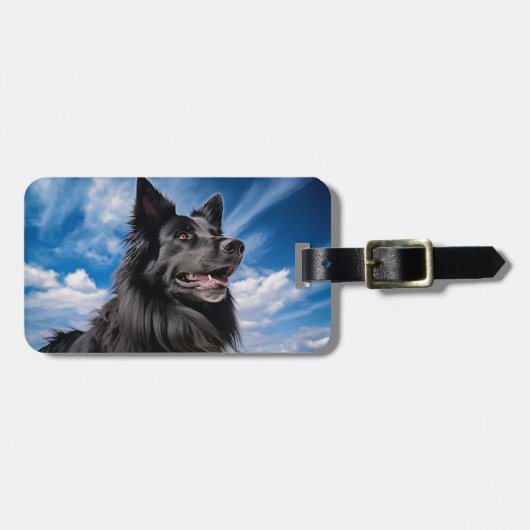 Belgische Shepherd Groenendael Bagagelabel (Voorkant horizontaal)