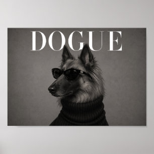 Belgische Tervuren Chique Mode Honden Kunstprint Poster