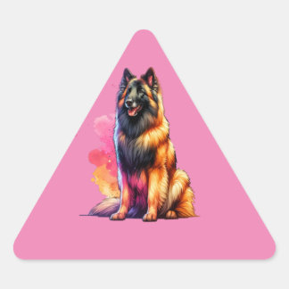 Belgische Tervuren Dog Driehoek Sticker