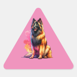 Belgische Tervuren Dog Driehoek Sticker