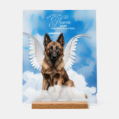 Belgische Tervuren hondenengel met naam Pet Memori Acryl Bord (Voorkant)