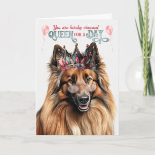 Belgische Tervuren Hondenkoningin voor Dag Grappig Kaart