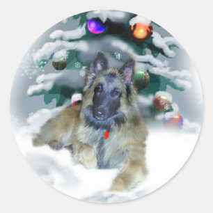 Belgische Tervuren kerstcadeaus Ronde Sticker