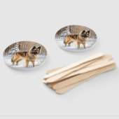 Belgische Tervuren Laat het sneeuwen Kerstmis Handwaaier (Niet-gemonteerd)