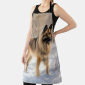 Belgische Tervuren Laat het sneeuwen Kerstmis Schort (Insitu)