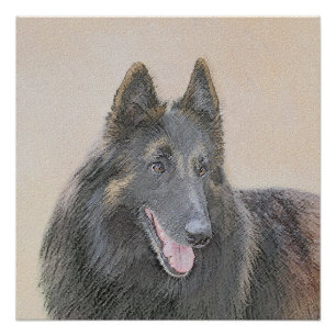 Belgische Tervuren Painting - Cute Original Dog Ar Perfect Poster