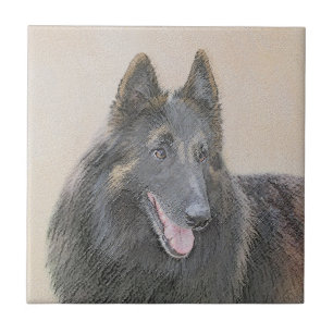 Belgische Tervuren Painting - Cute Original Dog Ar Tegeltje