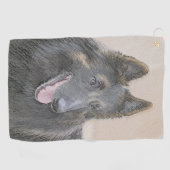 Belgische Tervuren schilderen - Cute Original Dog Golfhanddoek (Horizontaal)
