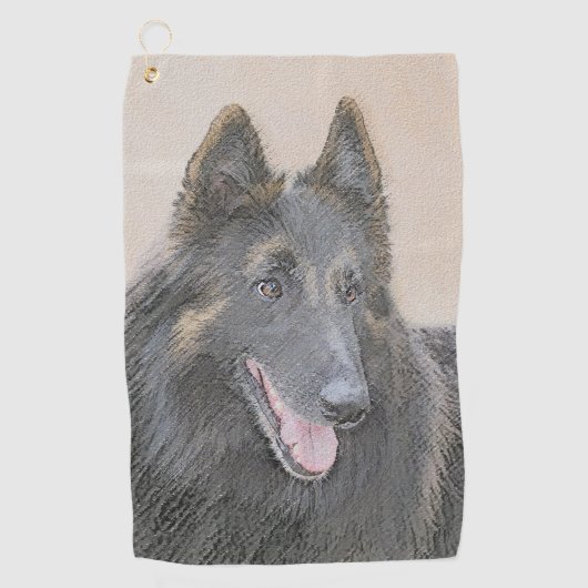 Belgische Tervuren schilderen - Cute Original Dog Golfhanddoek (Voorkant)