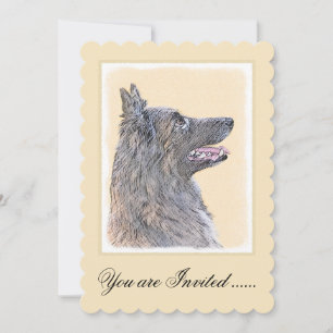 Belgische Tervuren schilderen - Cute Original Dog  Kaart