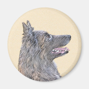 Belgische Tervuren schilderen - Cute Original Dog Magneet
