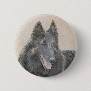 Belgische Tervuren schilderen - Cute Original Dog Ronde Button 5,7 Cm