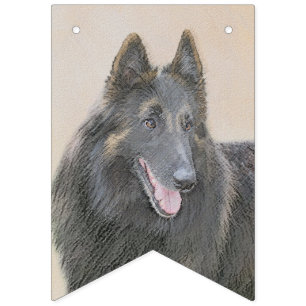 Belgische Tervuren schilderen - Cute Original Dog Vlaggetjes