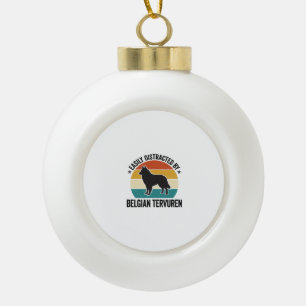 Belgische Tervuren Vintage Hond Liefhebber Shirt O Keramische Bal Ornament
