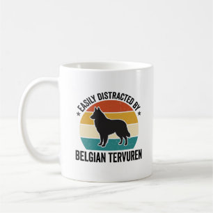 Belgische Tervuren Vintage Shirt Ontwerp voor Hond Koffiemok