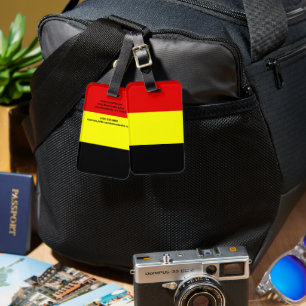 Belgische vlag bagagelabel