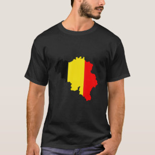 Belgische vlag Belgische omtrek België T-shirt