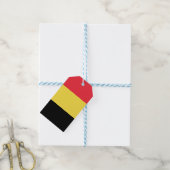 Belgische vlag cadeaulabel (Met Touw)