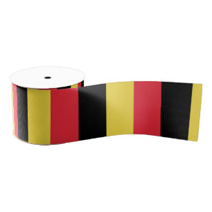 Belgische vlag en België reizen, vakantie/sport Grosgrain Lint