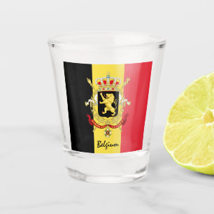 Belgische vlag en Belgische patriot/sport Shot Glas
