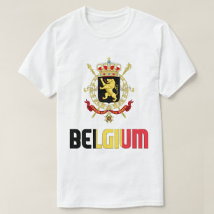 Belgische vlag en wapenschild t-shirt