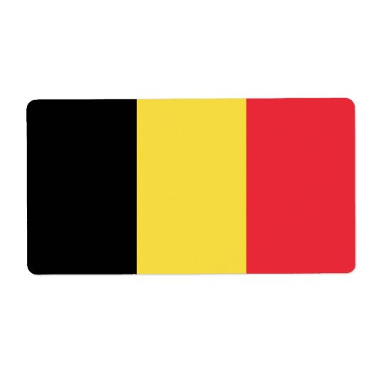 Belgische vlag etiket (Voorkant)