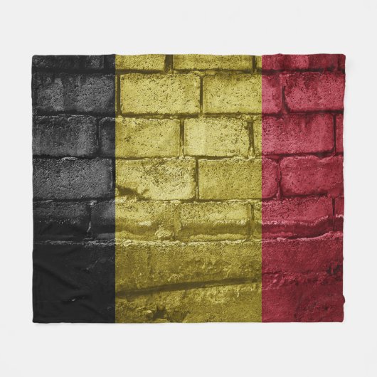 Belgische vlag fleece deken (Voorkant (Horizontaal))