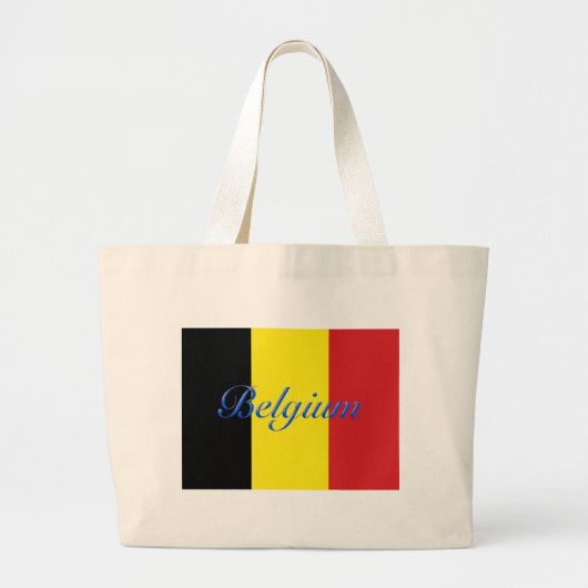 Belgische vlag grote tote bag (Voorkant)