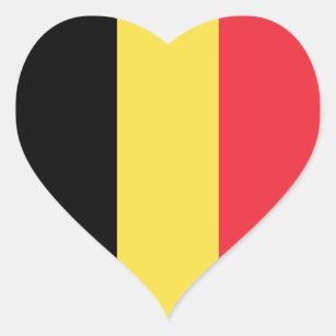 Belgische vlag hart sticker