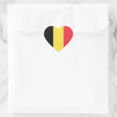 Belgische vlag hart sticker (Tas)