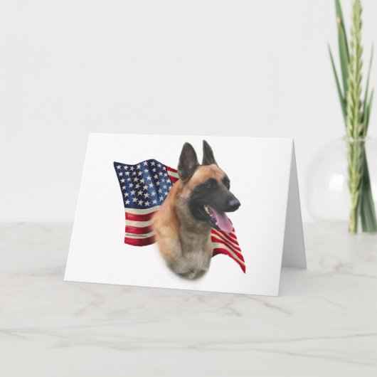 Belgische vlag Malinois Kaart (Voorkant)