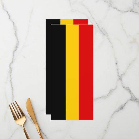 Belgische vlag menu (Voorkant / Achterkant in situ)