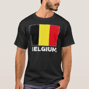 Belgische vlag ondersteunt de Belgische Man van de T-shirt