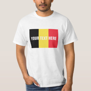 Belgische vlag op shirten   Aangepaste Belgische k T-shirt