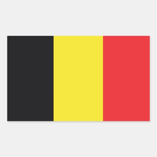 Belgische vlag rechthoekige sticker (Voorkant)