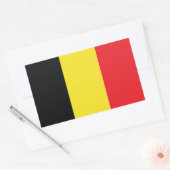 Belgische vlag rechthoekige sticker (Envelop)
