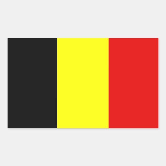 Belgische vlag rechthoekige sticker (Voorkant)