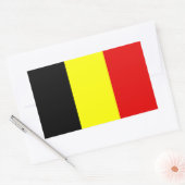 Belgische vlag rechthoekige sticker (Envelop)