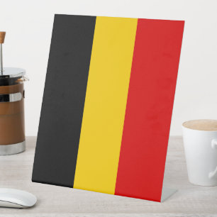 Belgische vlag reclamebord met voetstuk