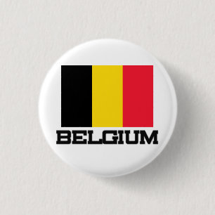 Belgische vlag ronde button 3,2 cm