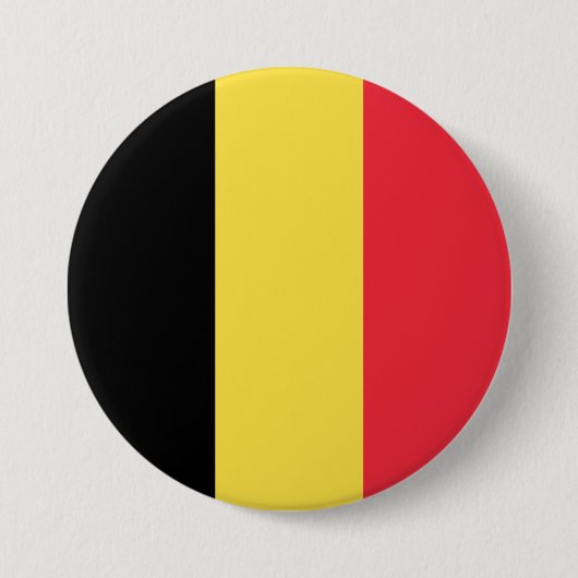 Belgische vlag ronde button 7,6 cm (Voorkant)