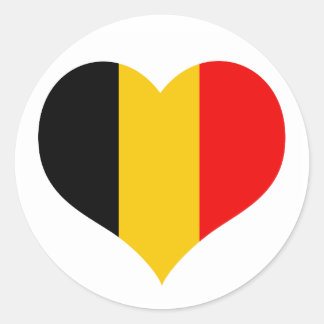 Belgische vlag ronde sticker